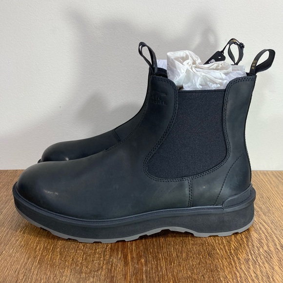 NEW with box Sorel Hi-Line Waterproof Chelsea Boot Men’s Size 12 Black - Picture 2 of 10